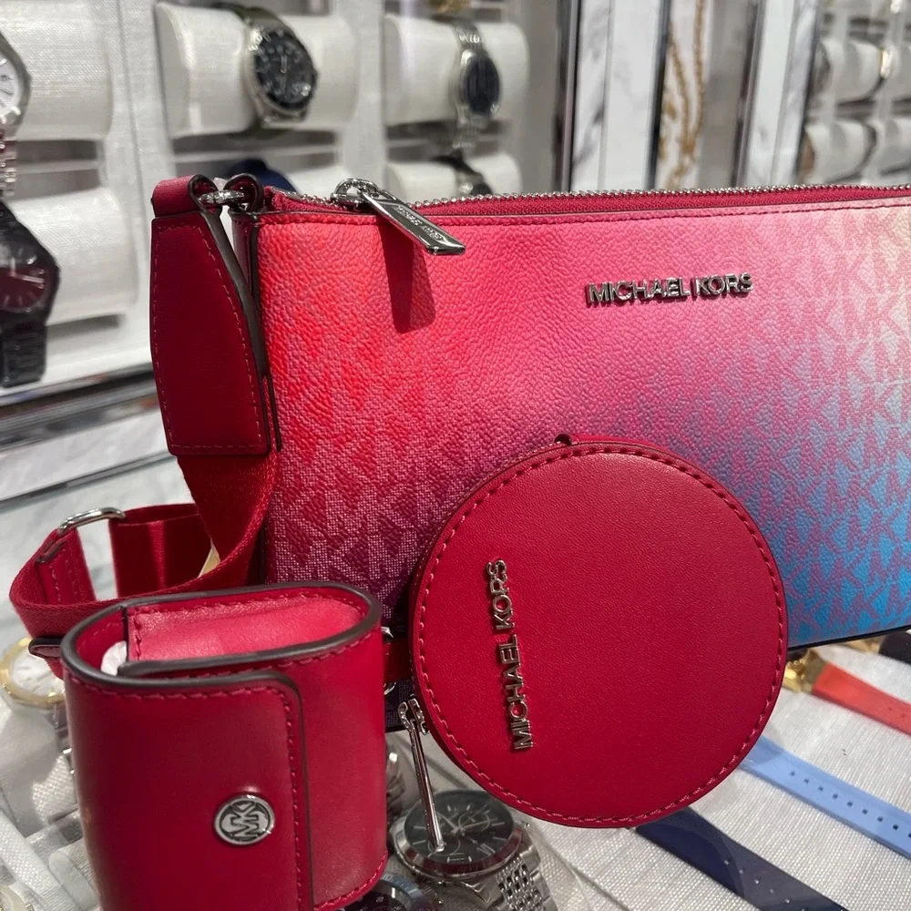 MICHAEL KORS Jet Set Sm Ombré Signature Logo Crossbody Case Apple Airpods Pro®